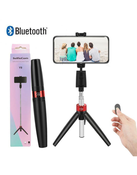 Adjustable Bluetooth Selfie Stick With Tripod (Y9) - TechCrazy