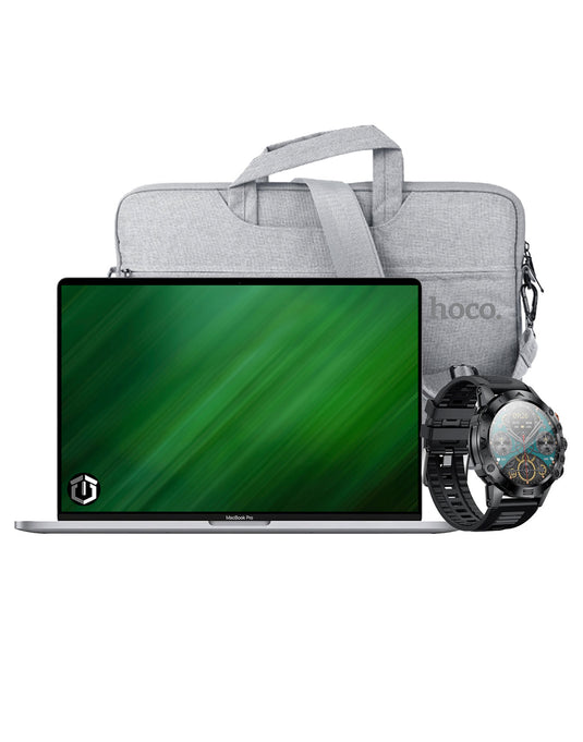 Apple Macbook Pro (2019) Touch Bar 16-inch i7 9th Gen 16GB 512GB (Very Good- Pre-Owned) + Hoco Laptop Bag + Hoco Smart Sports Watch (Y20) (Bundle Deal)