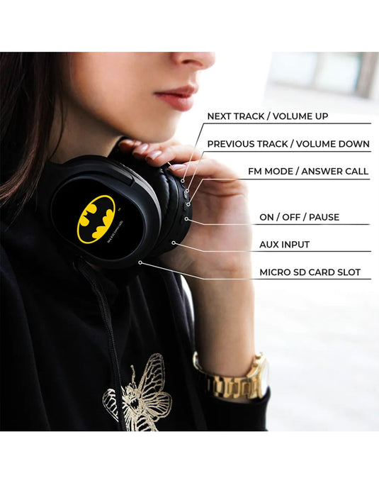 Features of Batman Wireless Stereo Headphones With Mic 