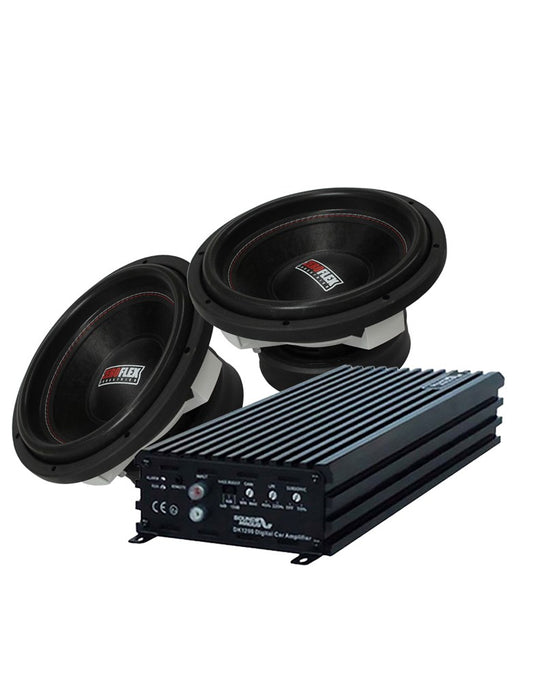 Zeroflex TKO-10 - 10" 1000RMS Subwoofer (2 Subs) & Sound Magus DK2000 Class D Amplifier 2000w RMS (Bundle Deal) - TechCrazy