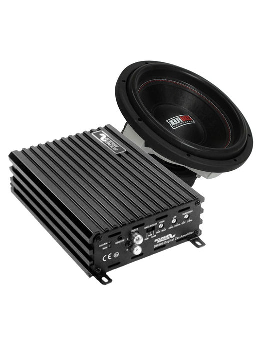 Zeroflex TKO-8 8-inch 500RMS Subwoofer (1 Sub) & Sound Magus DK600 Class D AMP - 600w RMS (Bundle Deal) - TechCrazy