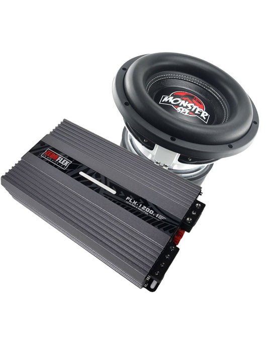 Zeroflex TREX124 12-Inch SP MONSTER 1650RMS 4 Ohm Car Subwoofer +  FLX1200.1 1 X 1200W @ 1 ohm Mono Amplifier (Bundle Deal)