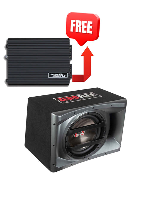 Buy Zeroflex EFX-12P-12inch Car Subwoofer 400RMS (Loaded Enclosure) & Get Free Sound Magus DK600 Amplifier - TechCrazy