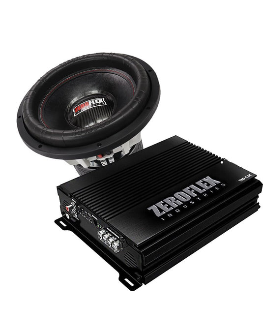 Zeroflex EVO-15XXL 3500RMS Car Subwoofer + Zeroflex TKO-5.1K Mono Car Amplifier 5000RMS (Bundle Deal)