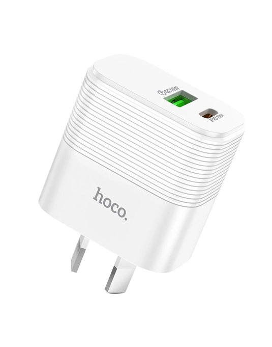 HOCO 20W Super Fast Charger w/ USB-C & USB-A (NU1)