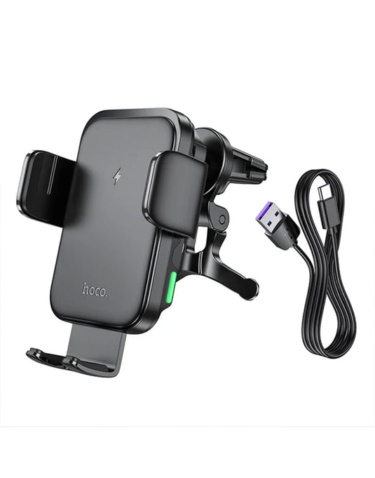 Hoco HW10 Car Phone Holder 15W Fast Charging - Air Vent - TechCrazy