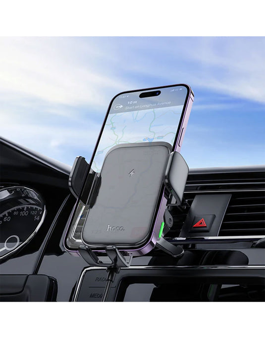 Hoco HW10 Car Phone Holder 15W Fast Charging - Air Vent - TechCrazy