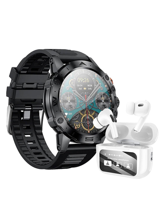 Hoco Smart Sports Watch Cellular (Y20) (Brand New) + Hoco Earbud Touch Screen Case (EW72) (Bundle Deal)