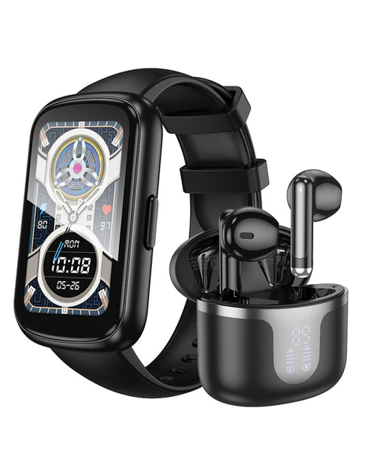 Hoco Smart Sports Wrist Band (Y25) + TWS Earbuds (EQ7) (Bundle Deal)