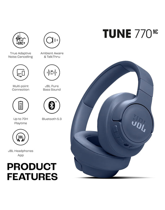 JBL Tune 770NC Wireless Over-Ear Noise Cancelling Headphones (Brand New) - TechCrazy