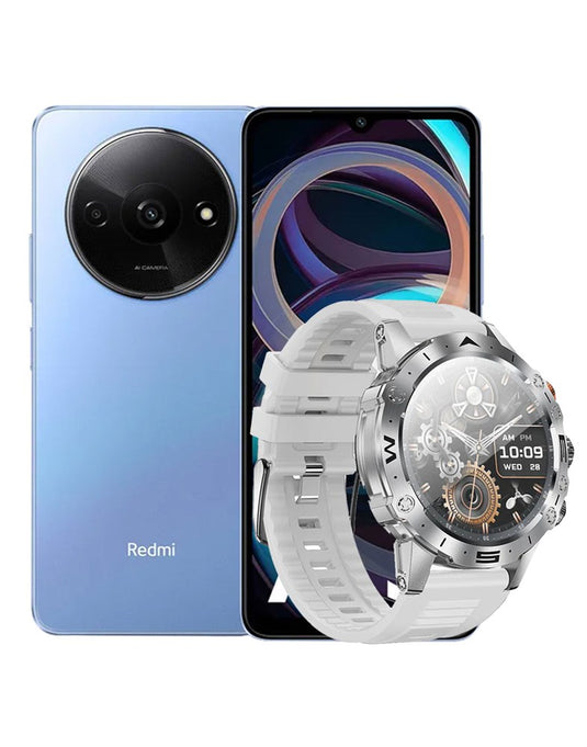 Redmi A3 (2024) 4GB 64GB 4G Dual Sim (Brand New) + Hoco Smart Watch Y20 - TechCrazy