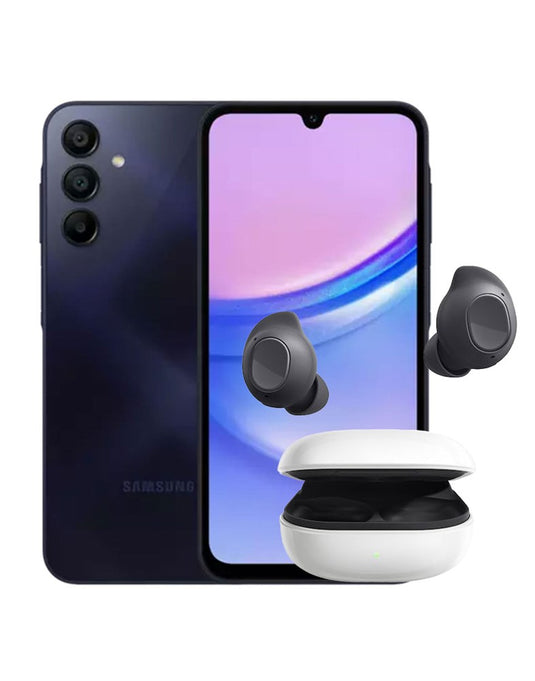 Samsung Galaxy A15 (2024) 4GB 128GB 4G Dual Sim Smart Phone (Brand New) + Samsung Galaxy Buds FE R400 (Bundle Deal) - TechCrazy