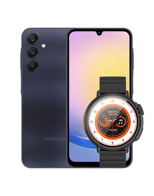 Samsung Galaxy A25 (2023) 6GB 128GB 5G Dual Sim (Brand New)+ Hoco Smart Sports Watch (Y18) (Combo Pack)