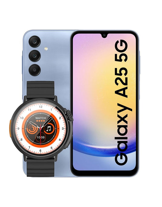 Samsung Galaxy A25 (2023) 6GB 128GB 5G Dual Sim (Brand New) + Hoco Smart Sports Watch (Y18) (Combo Pack)