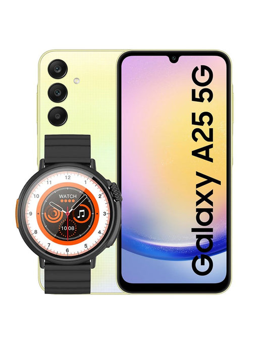 Samsung Galaxy A25 (2023) 6GB 128GB 5G Dual Sim (Brand New) + Hoco Smart Sports Watch (Y18) (Combo Pack)