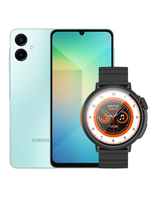 Samsung Galaxy A06 (2024) 4GB 128GB 4G Dual Sim (Brand New) + Hoco Smart Sports Watch (Y18 - Bundle Deal)