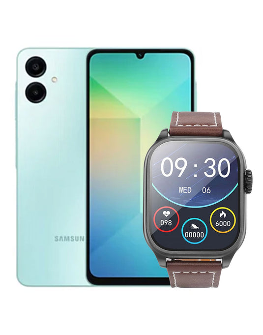 Samsung Galaxy A06 (2024) 4GB 128GB 4G Dual Sim (Brand New) + Hoco Smart Watch (Y17) - (Bundle Deal)