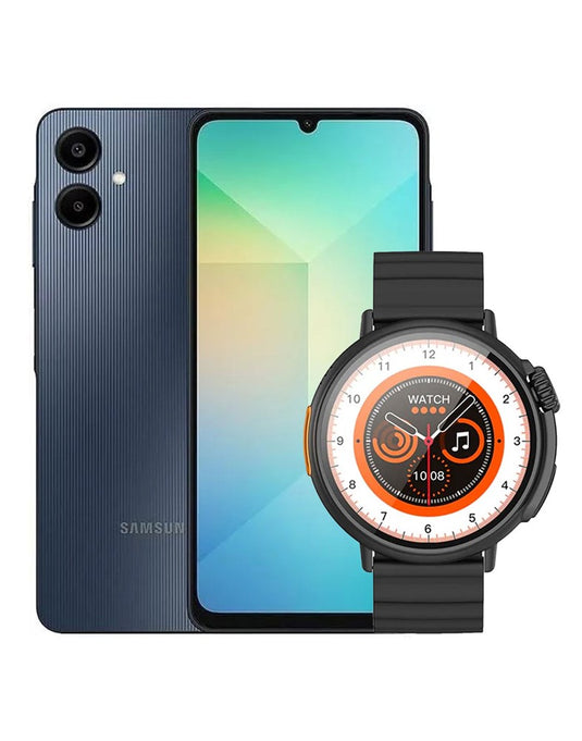 Samsung Galaxy A06 (2024) 4GB 128GB 4G Dual Sim (Brand New) + Hoco Smart Sports Watch (Y18 - Bundle Deal)