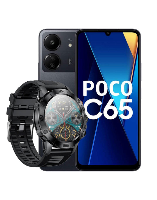 Xiaomi Poco C65 6GB 128GB 4G Dual Sim Smart Phone (Brand New) + Hoco Smart Sports Watch (Y20) (Bundle Deal)