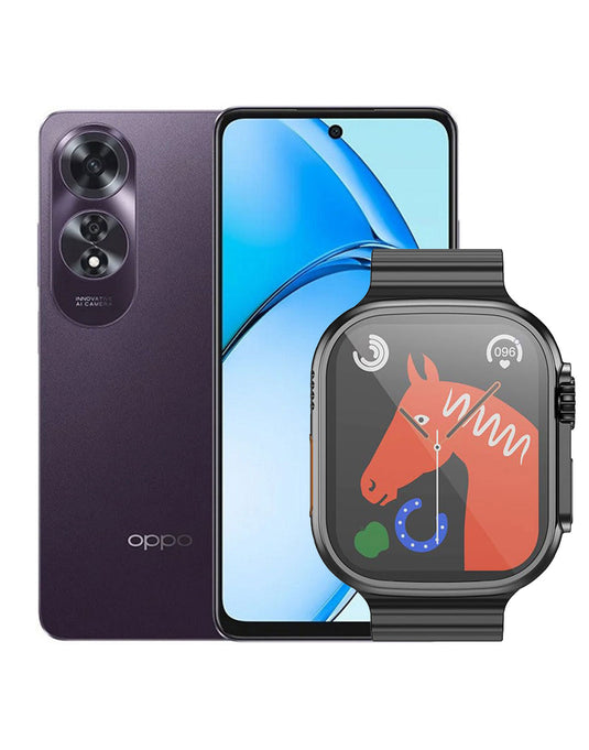 Oppo A60 (2024) 8GB 128GB 4G Dual Sim Smartphone (Brand New) + Hoco Smart Watch Calling Feature Y12