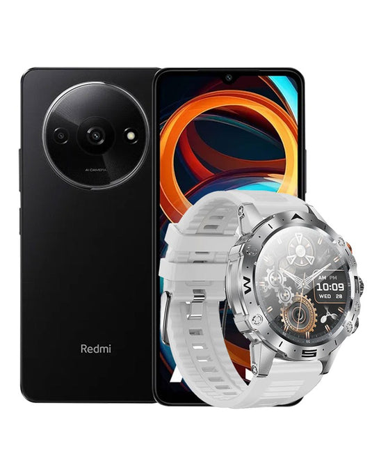 Redmi A3 (2024) 4GB 64GB 4G Dual Sim (Brand New) + Hoco Smart Watch Y20 - TechCrazy