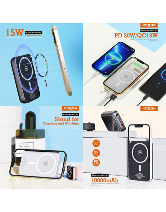 Moxom QC18W Wireless Magnetic 10000mAh Power Bank (MX-PB51 WL)