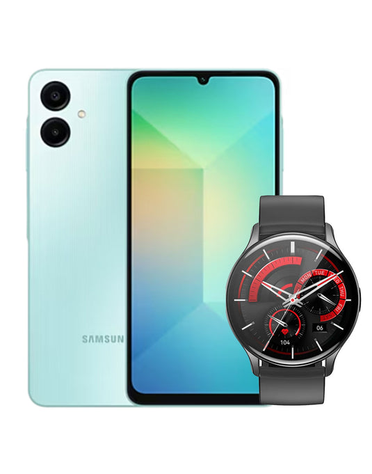 Samsung Galaxy A06 (2024) 4GB 128GB 4G Dual Sim (Brand New) + Hoco Smart Watch (Y15) - (Bundle Deal)