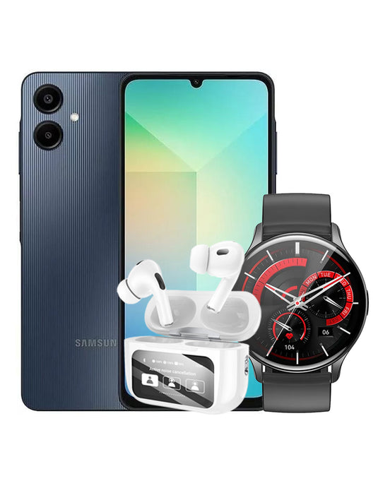 Samsung Galaxy A06 (2024) 4GB 128GB 4G Dual Sim (Brand New)  + Hoco Earbud ANC Noise Cancelling (EW72) + Hoco Smart Sports Watch (Y15) (Bundle Deal)