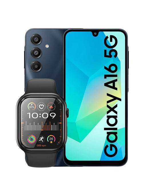 Samsung Galaxy A16 (2024) 4GB 128GB 5G (Brand New) + Hoco Smart Watch (Y23) (Bundle Deal)