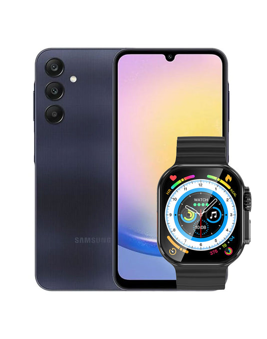 Samsung Galaxy A25 (2023) 6GB 128GB 5G (Brand New) + Hoco Y23 Ultra Smart Sports Watch (Bundle Deal)