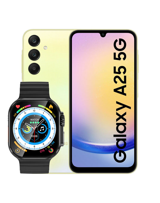 Samsung Galaxy A25 (2023) 6GB 128GB 5G (Brand New) + Hoco Y23 Ultra Smart Sports Watch (Bundle Deal)