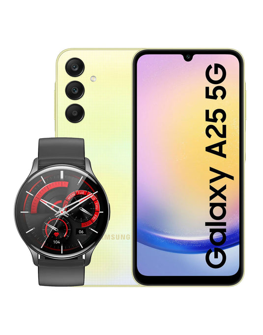 Samsung Galaxy A25 (2023) 6GB 128GB 5G Dual Sim (Brand New) + Hoco Smart Watch (Y15) - (Bundle Deal)