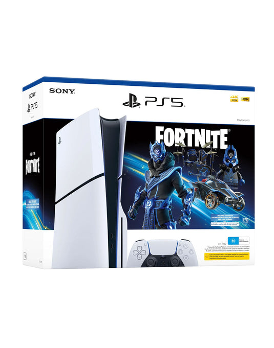 Sony PS5 Slim Disk Edition 1TB Console Fortnite Cobalt Star Bundle