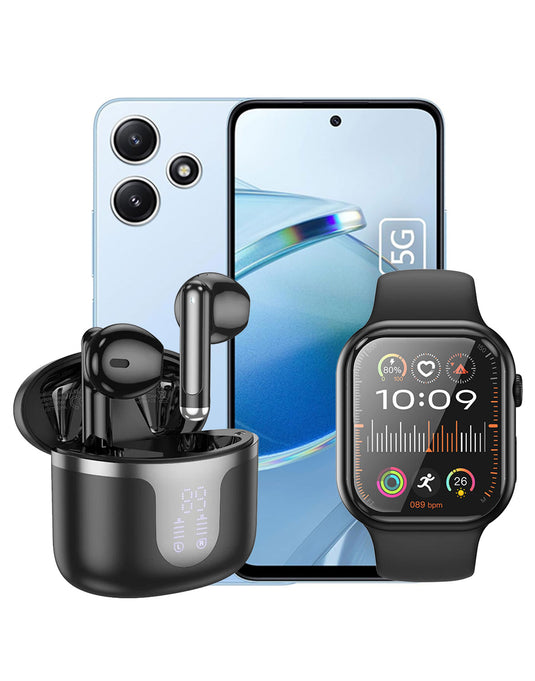 Xiaomi Redmi 12 8GB 256GB NFC 5G Dual Sim Smart Phone (Brand New) + Smart Watch (Y23) + TWS Earbuds (EQ7) (Bundle Deal)