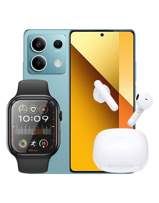 Xiaomi Redmi Note 13 (2024) 8GB 256GB 5G (Brand New) + Smart Watch (Y23) + TCL S150 Earbuds (Bundle Deal)