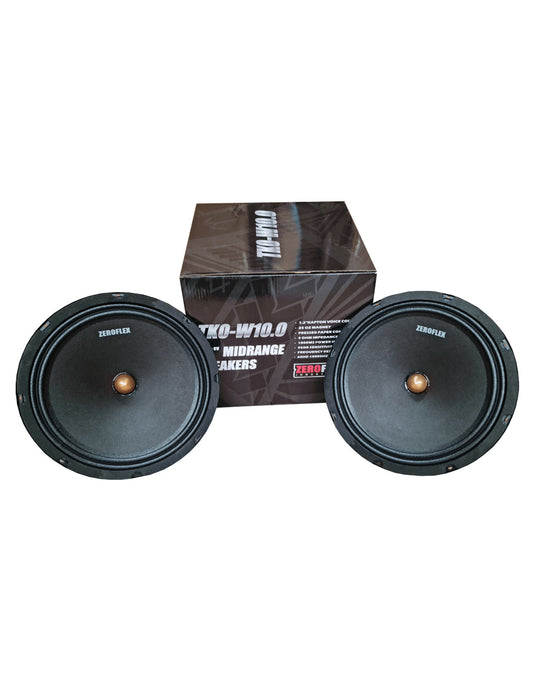 Zeroflex Speakers TKO-W10.0 10" Car Midbass Drivers 180RMS (pair)