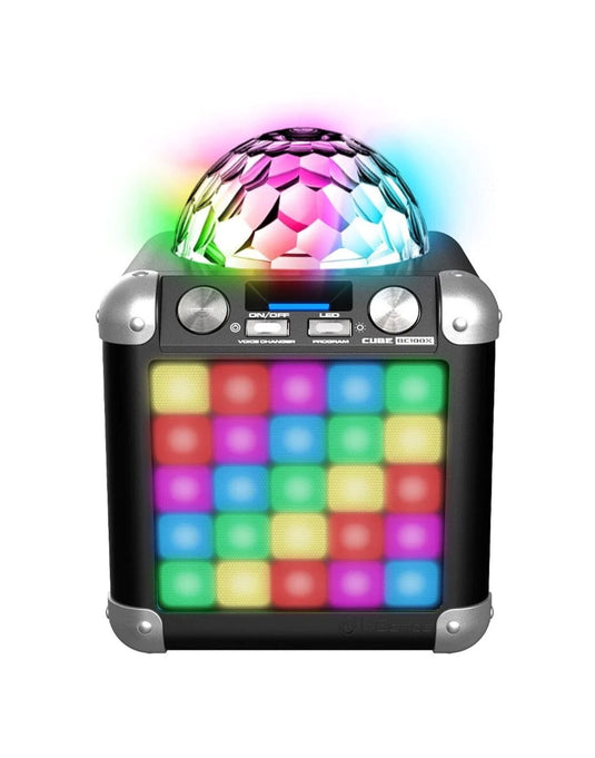 iDance BC100X Disco Cube Bluetooth Speaker With Mic