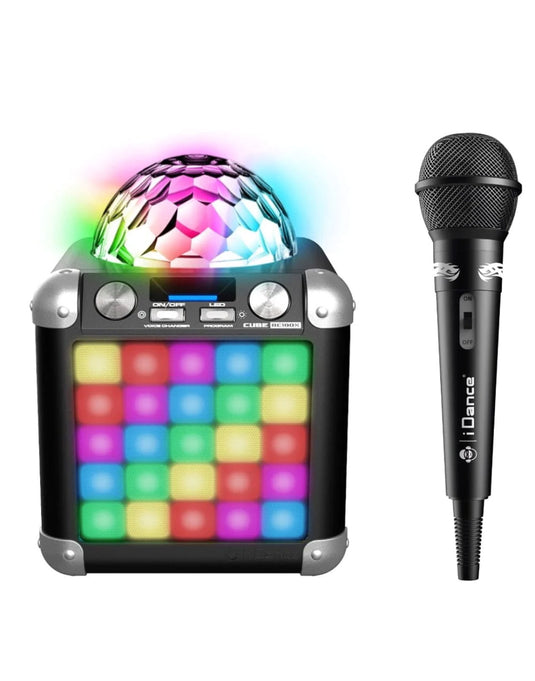 iDance BC100X Disco Cube Bluetooth Speaker With Mic