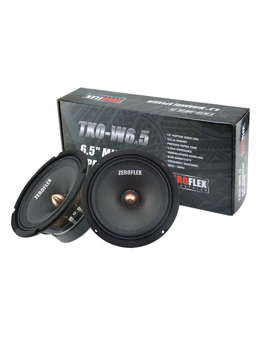 Zeroflex Speakers TKO-W6.5 6.5'' Car Midbass Drivers 100rms (pair) - TechCrazy