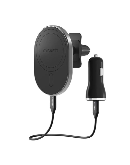 Cygnett MagHold Car 7.5W Wireless Charger Vent - Black - TechCrazy