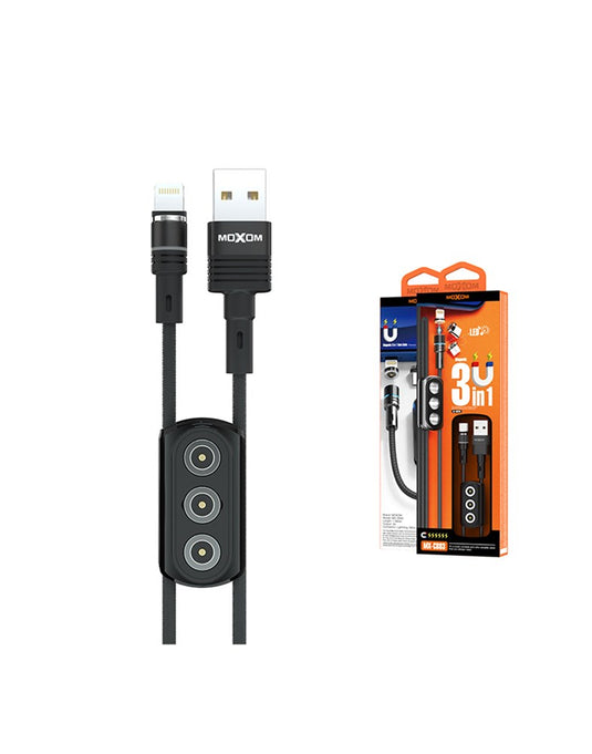 Moxom 3 in one Magnetic cable MX-CB83 - TechCrazy