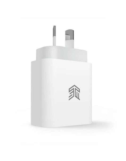 STM 20W USB-C Power Adapter (AUNZ plug) - White - TechCrazy